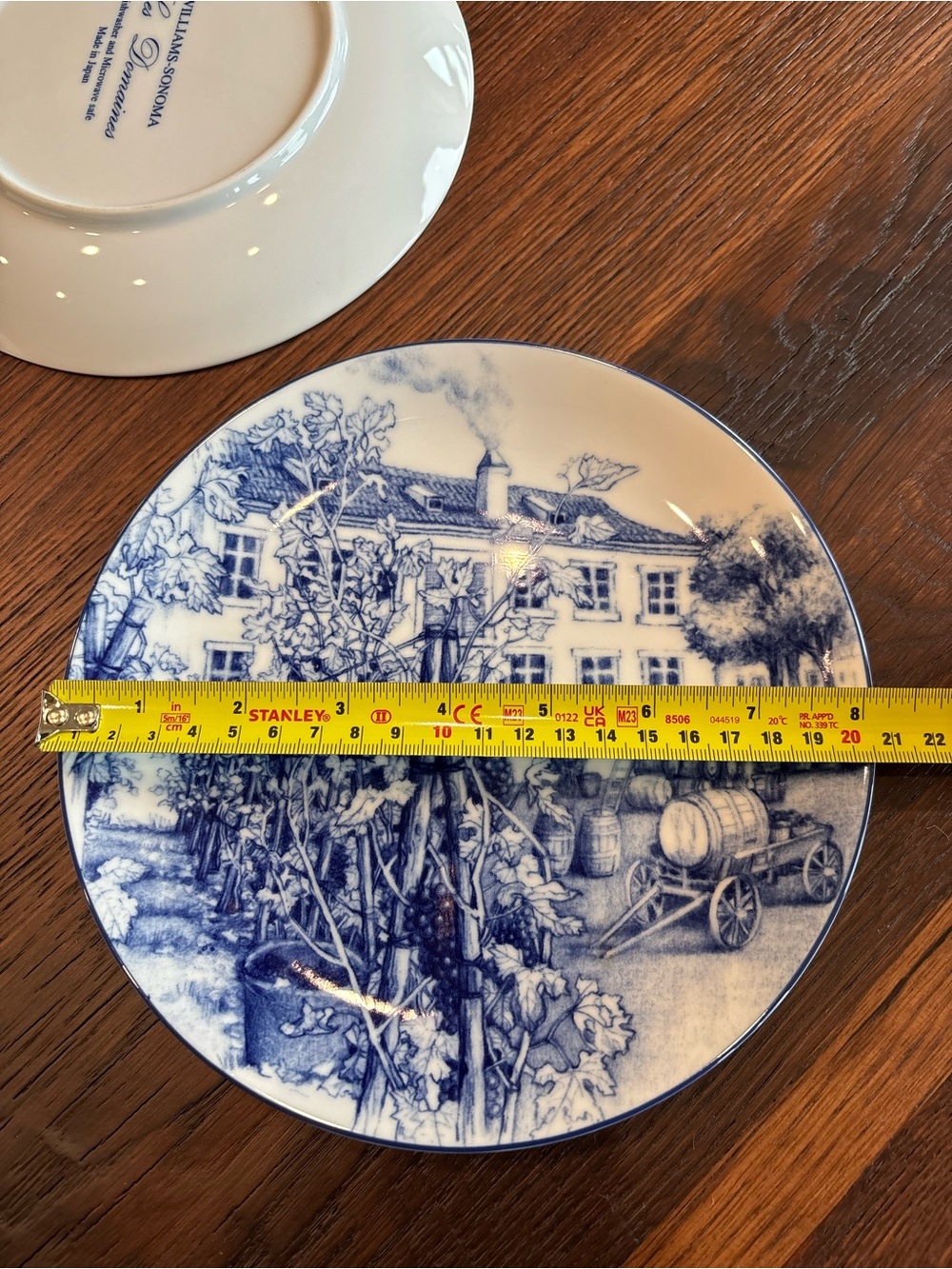 Vintage Plates,Rare LES DOMAINES Williams Sonoma Blue/White Dessert Set Of 6, 8” - Picture 6 of 13